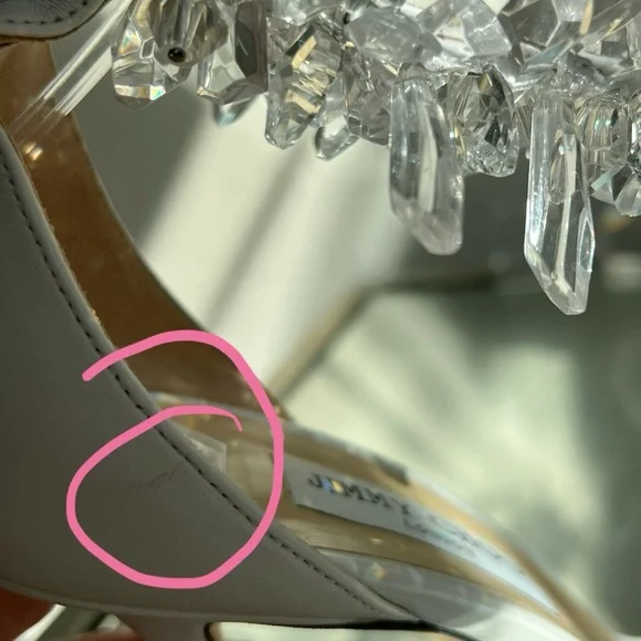 Like new Jimmy Choo White Maisel 100 Crystal Embellished Leather Sandals 41 - Picture 16 of 16